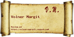 Volner Margit névjegykártya